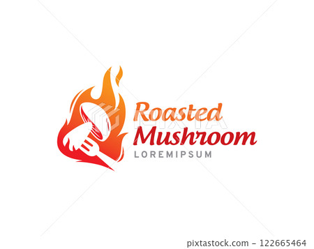 Roasted Mushroom logo symbol or icon template Roasted Mushroom logo symbol or icon template 122665464