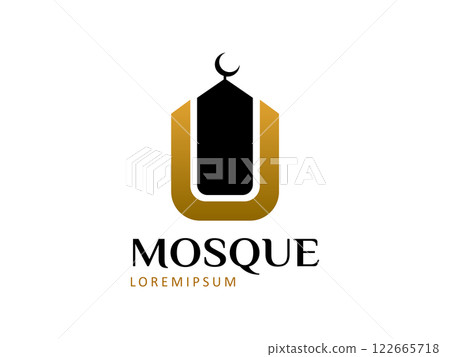 Modern mosque logo symbol or icon template 122665718
