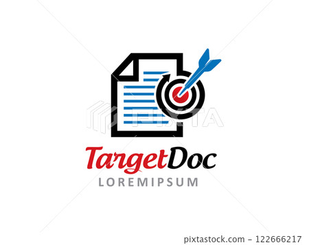 Target document logo symbol or icon template Target document logo symbol or icon template 122666217
