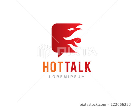 Hot talk logo symbol or icon template Hot talk logo symbol or icon template 122666233