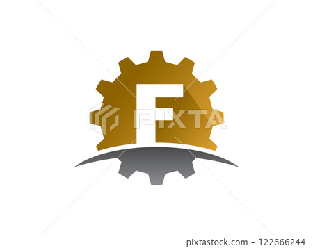 Letter F Gear Technology logo or symbol template design Letter F Gear Technology logo or symbol template design 122666244