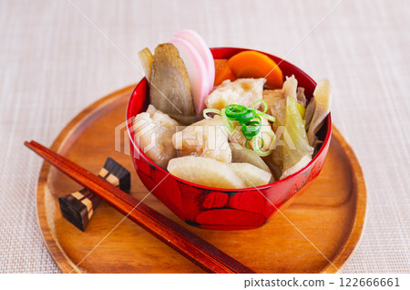 Dango soup with lots of ingredients Dango soup with lots of ingredients 122666661