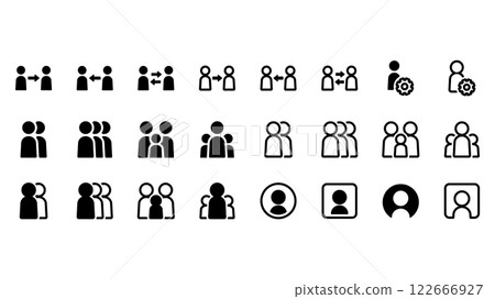 各種人的圖示插圖集 122666927