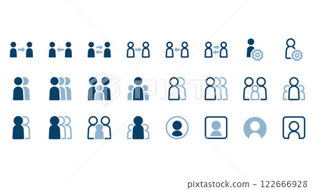 Icon illustration set of various people 122666928