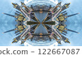 london skyline abstract mirrored pattern 122667087