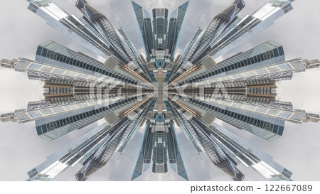 london skyline abstract tiny planet pattern 122667089