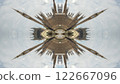 london skyline abstract mirrored pattern 122667096