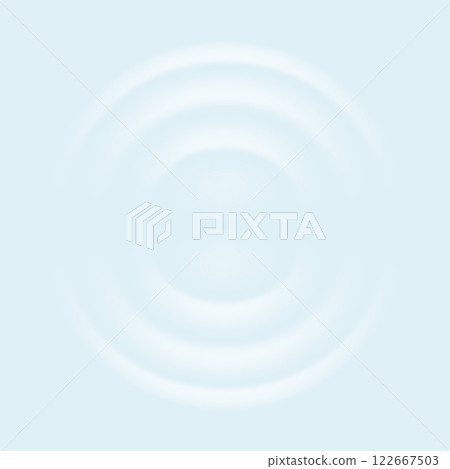 Water ripple effect top view. Realistic caustic drop or sound wave splash effect, concentric circles in puddle. Vector round wave surface Water ripple effect top view. Realistic caustic drop or sound wave splash effect, concentric circles in puddle. Vector round wave surface 122667503