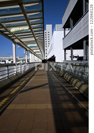 A pedestrian bridge connecting Shin-Toyohashi Station and the Platt Art Theatre 122668126