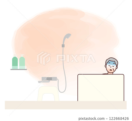 Elderly man loses consciousness while bathing 122668426