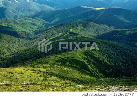 Carpathian mountain landscape 122668777