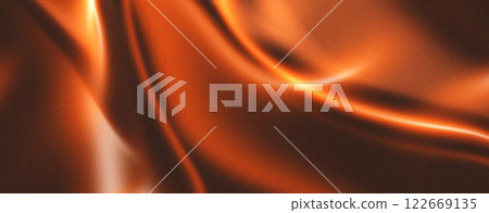 Abstract dark orange flowing background with grainy texture 122669135