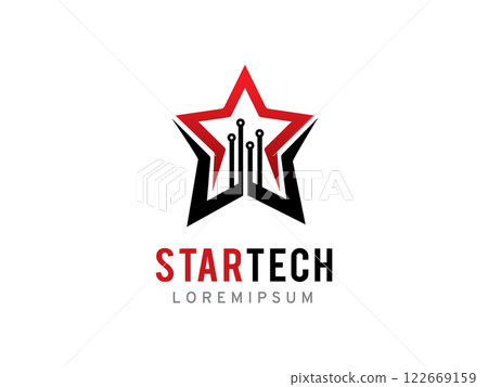 Star technology logo symbol or icon template 122669159