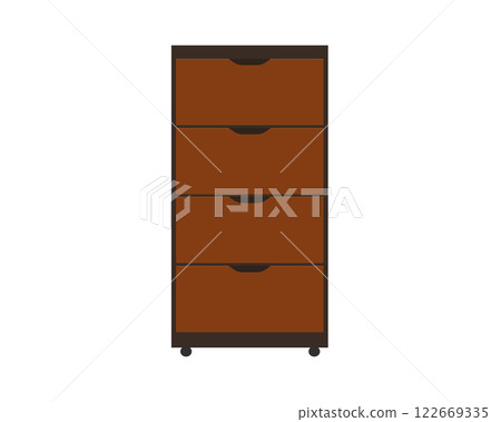 Metal red business working handle file organizer, drawer retro style office interior design 122669335