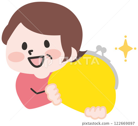 Senior woman holding a purse 122669897