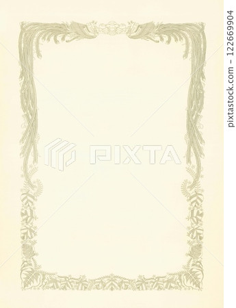 Retro award frame material_Portrait 122669904