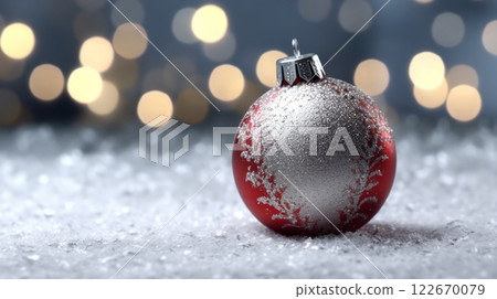 Winter seasonal Merry Christmas and happy new year background wallpaper, template, banner, poster, holiday design, beautiful christmas ball sphere christmas tree ornament. Winter seasonal Merry Christmas and happy new year background wallpaper, template, banner, poster, holiday design, beautiful christmas ball sphere christmas tree ornament. 122670079