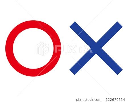 Simple illustration of a circle and a cross on a white background Simple illustration of a circle and a cross on a white background 122670534