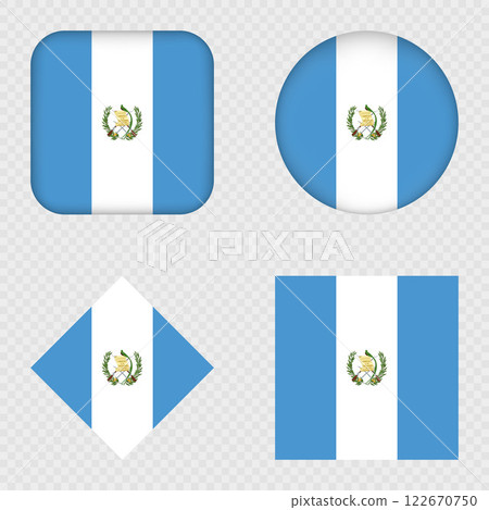 Guatemala Flag Icons Pack. Vector illustration. 122670750
