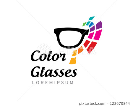 Color glasses logo symbol or icon template Color glasses logo symbol or icon template 122670844