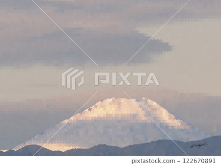 從屋頂俯瞰富士山,從東京大田區山王町欣賞富士山 從屋頂俯瞰富士山,從東京大田區山王町欣賞富士山 122670891