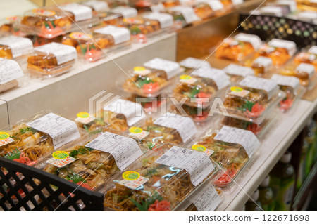 Ready-made food from the supermarket (fried noodles) Ready-made food from the supermarket (fried noodles) 122671698