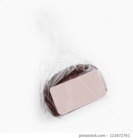 Packaging of a Black bread closeup isolated Packaging of a Black bread closeup isolated 122672761