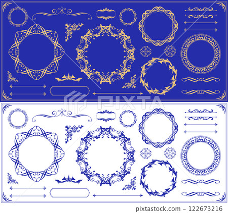 Antique frame set 122673216