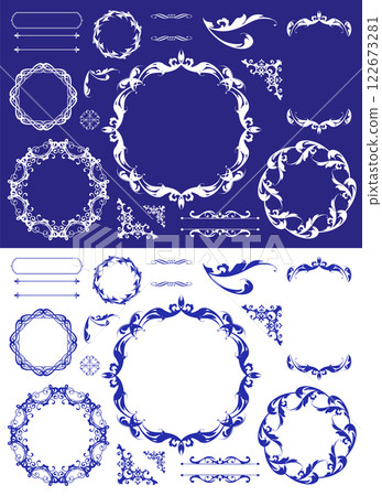 Antique frame set 122673281