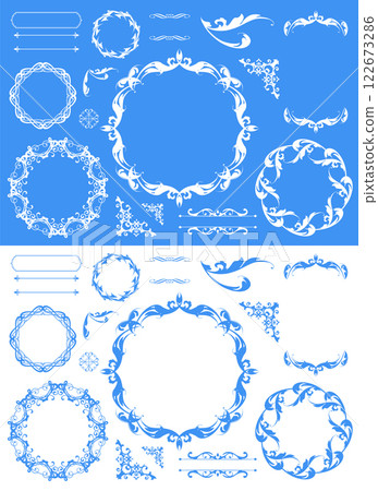 Antique frame set 122673286