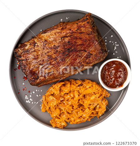 German patronentasche josper rack of pork ribs 122673370