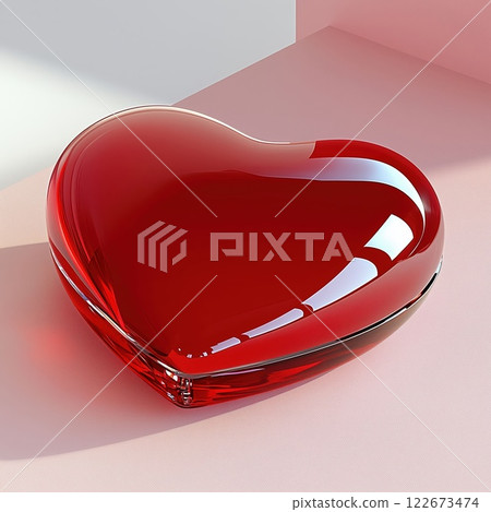 Red Heart on a Pink Stage 122673474