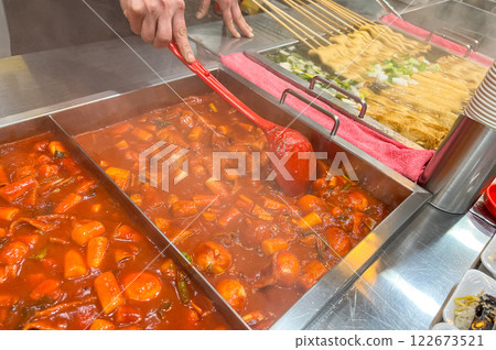 Korean street market food. tteokbokki Korean street market food. tteokbokki 122673521