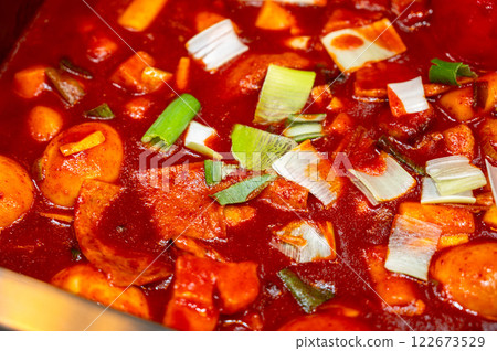 Korean street market food. tteokbokki 122673529