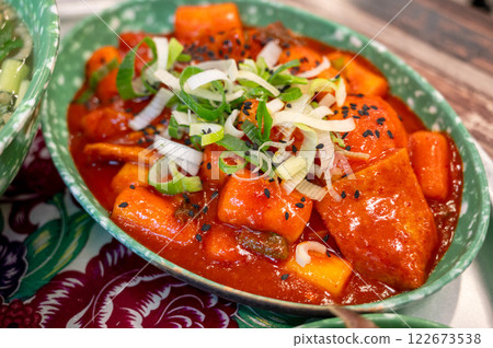 Korean street market food. tteokbokki 122673538