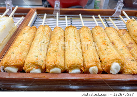 korean traditional street food. fish cake 122673587