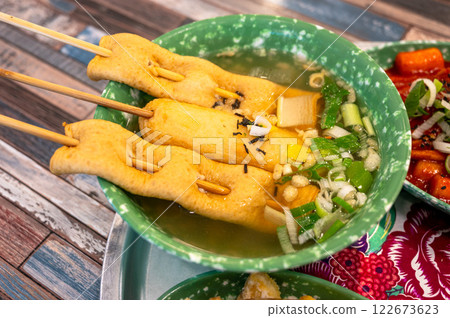 korean traditional street food. fish cake 122673623