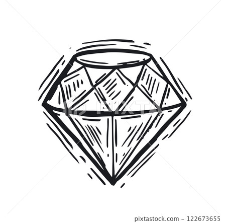 diamond, gem, vector 122673655