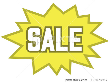 Eye-catching SALE advertising banner illustration material 122673987