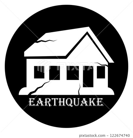 illustration of Earthquake logo icon design 122674740