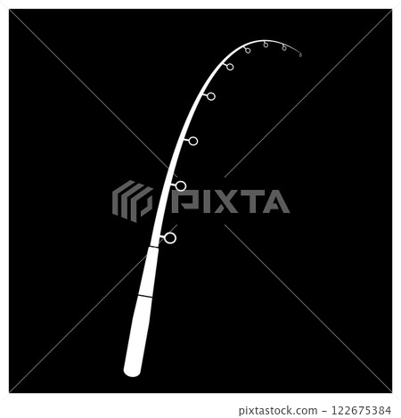 fishing rod icon simple design 122675384