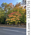 Autumn leaves and roads 122675756