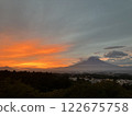 Mt. Fuji illuminated by the sunset 122675758