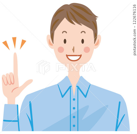 一名男子指著並解釋的插圖 122676116