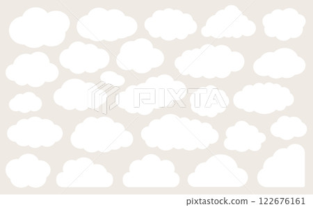 一組蓬鬆的雲框架 一組蓬鬆的雲框架 122676161