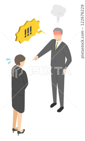 Subordinate being scolded by boss 3 - Isometric 122676229