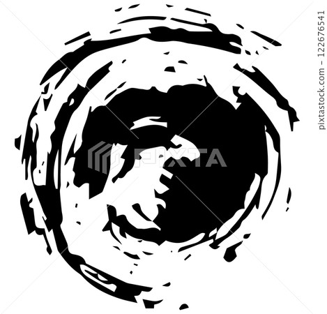 Simple and minimalistic fish illustration in flat design style, perfect for children's projects, educational materials, or packaging design 122676541