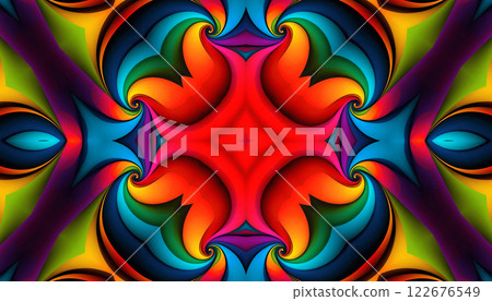 Bright background with abstract colorful pattern 122676549