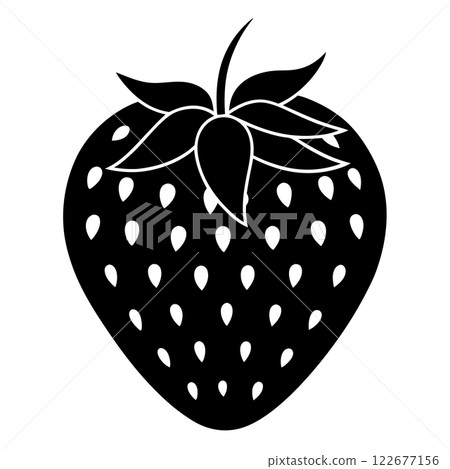 Organic Strawberry Fruit Vector Icon for Healthy Food Projects and Packaging Designs  122677156