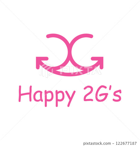 Double g happy smile logo 122677187